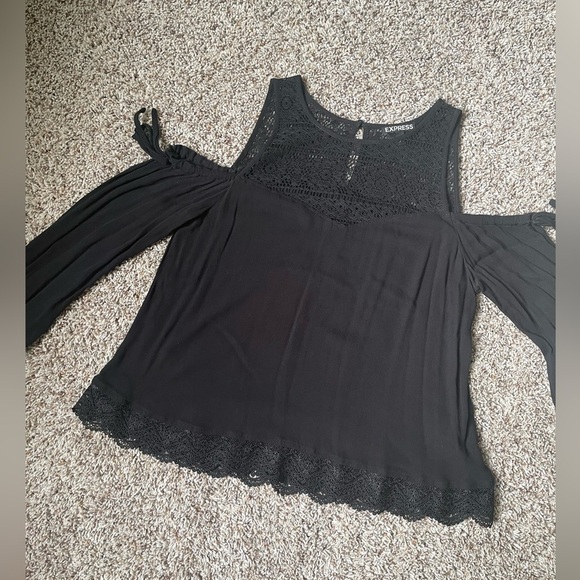 Express Tops - Women’s Express Long Sleeve Off the Shoulder Top Small